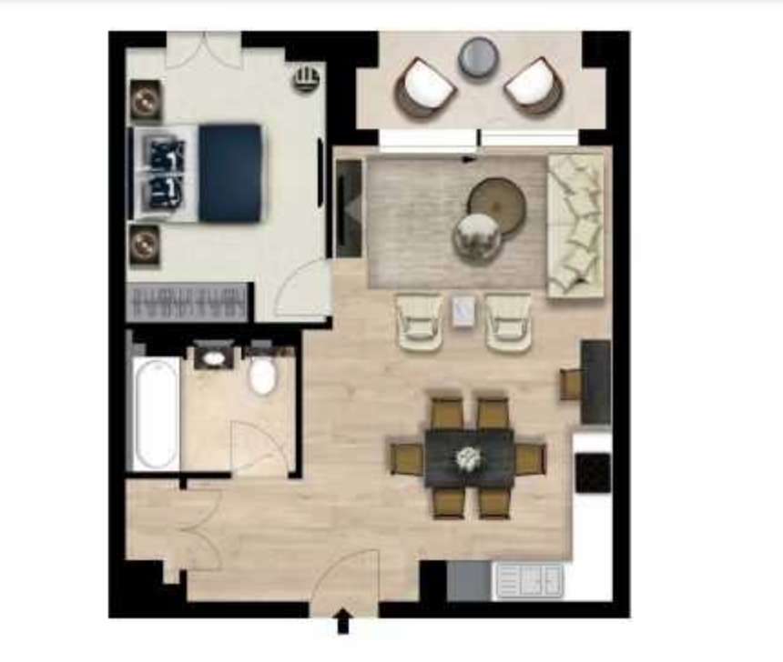 1 bedroom flat to rent - floorplan