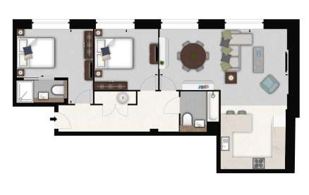 2 bedroom flat to rent - floorplan