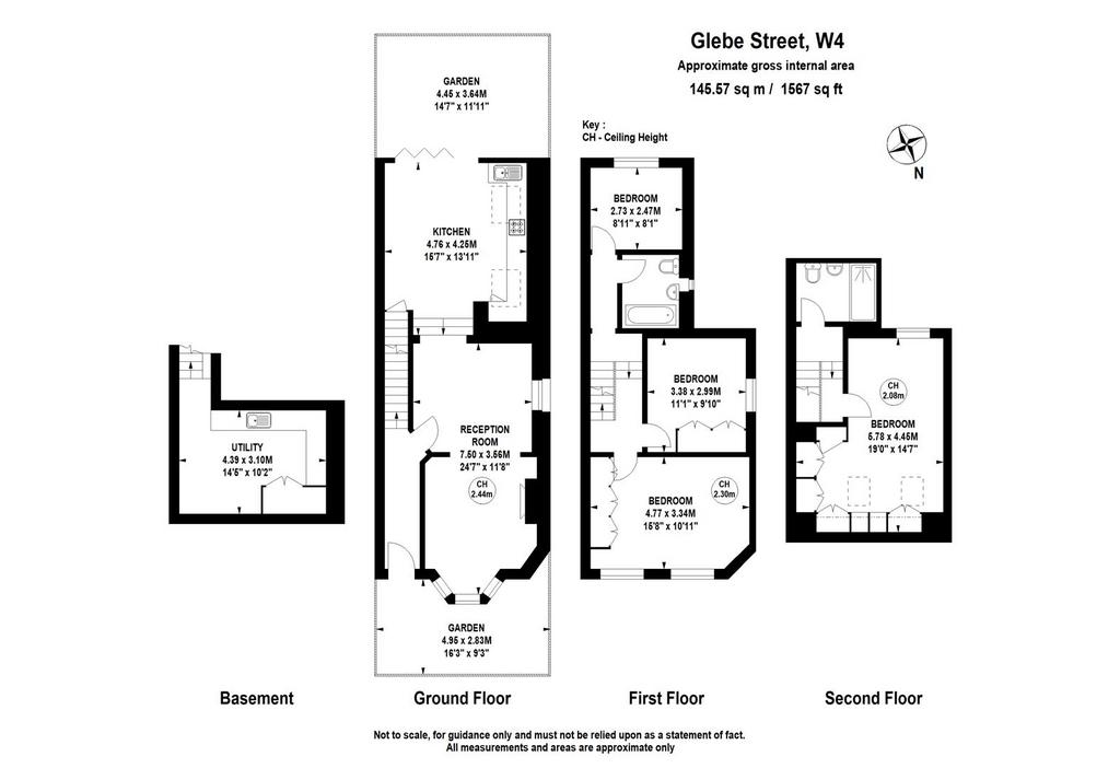 4 bedroom end of terrace house to rent - floorplan