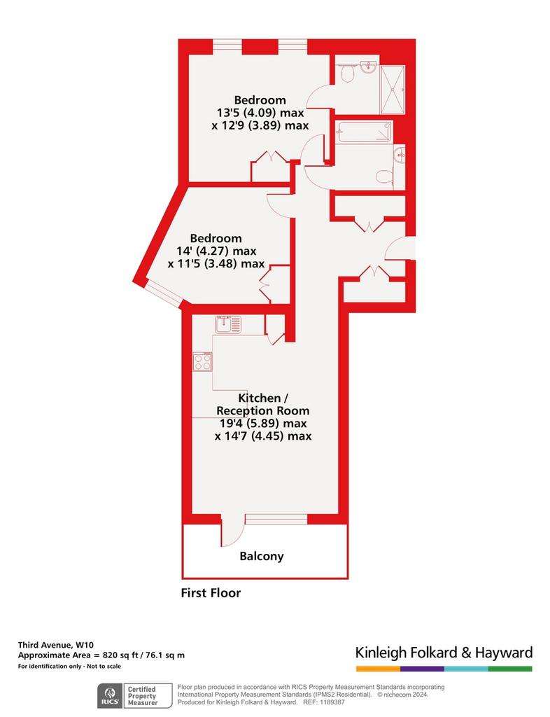 2 bedroom flat for sale - floorplan