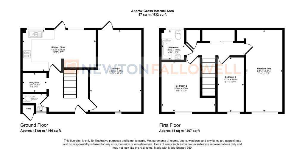 3 bedroom terraced house to rent - floorplan