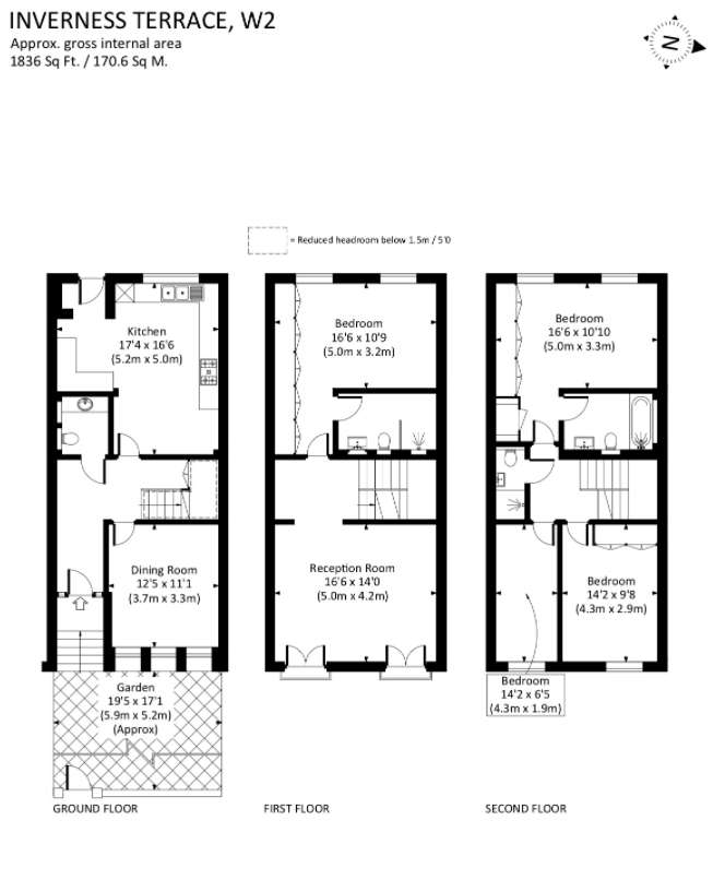 5 bedroom terraced house to rent - floorplan