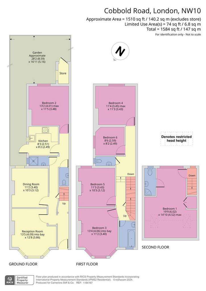 5 bedroom terraced house for sale - floorplan