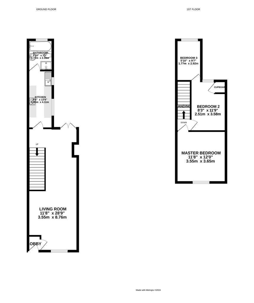 3 bedroom terraced house to rent - floorplan