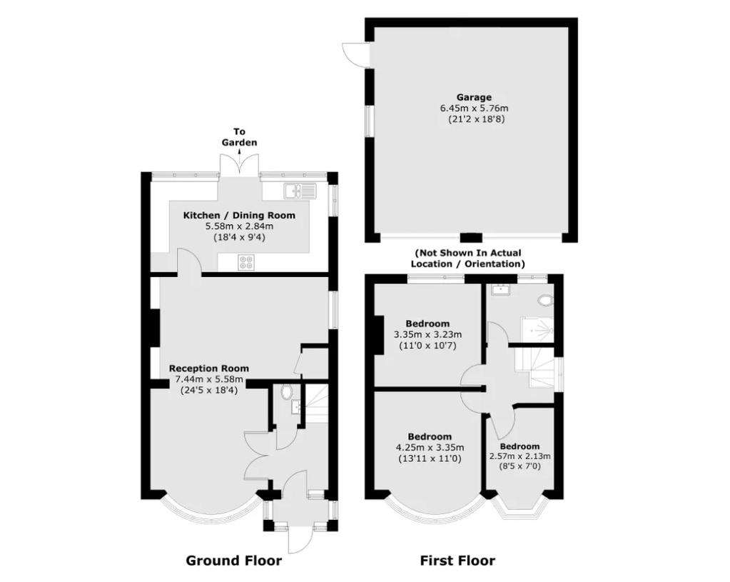 3 bedroom semi-detached house for sale - floorplan