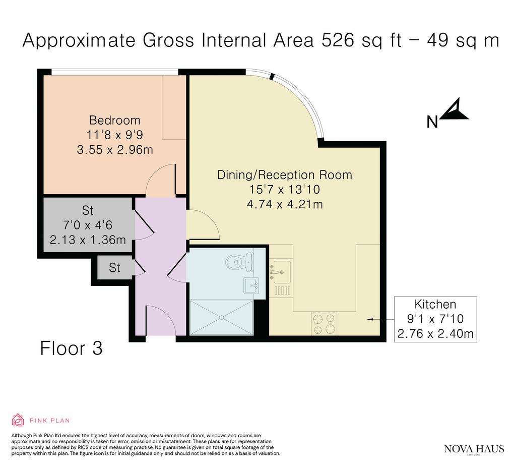 1 bedroom flat to rent - floorplan