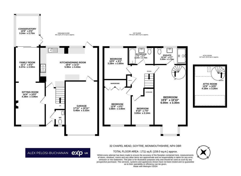 4 bedroom detached house for sale - floorplan