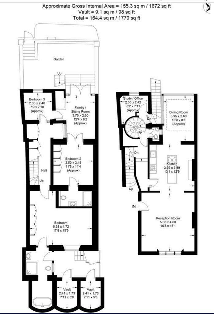 3 bedroom flat to rent - floorplan