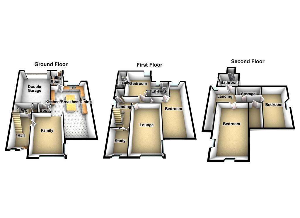 4 bedroom detached house for sale - floorplan