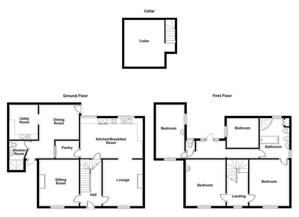 4 bedroom character property for sale - floorplan