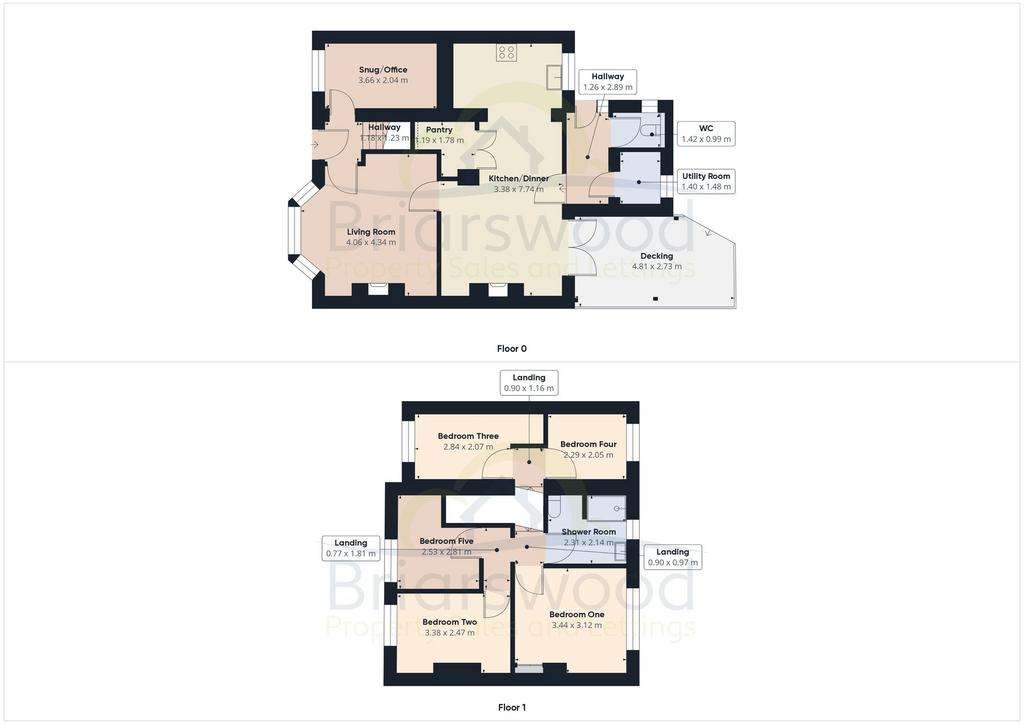 5 bedroom semi-detached house for sale - floorplan