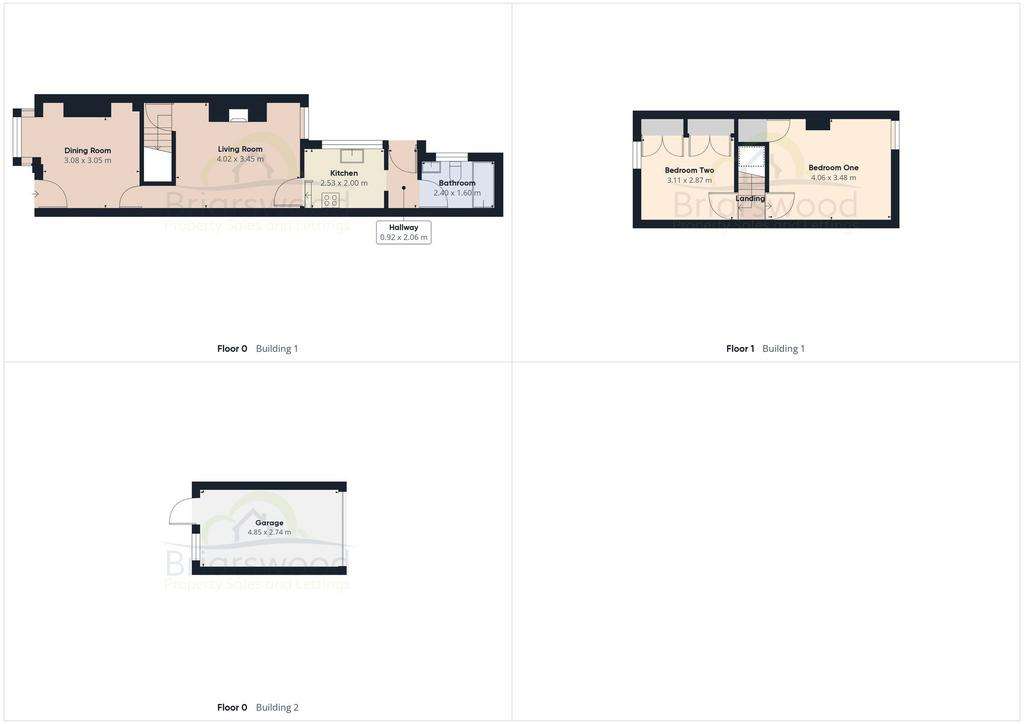 2 bedroom terraced house for sale - floorplan