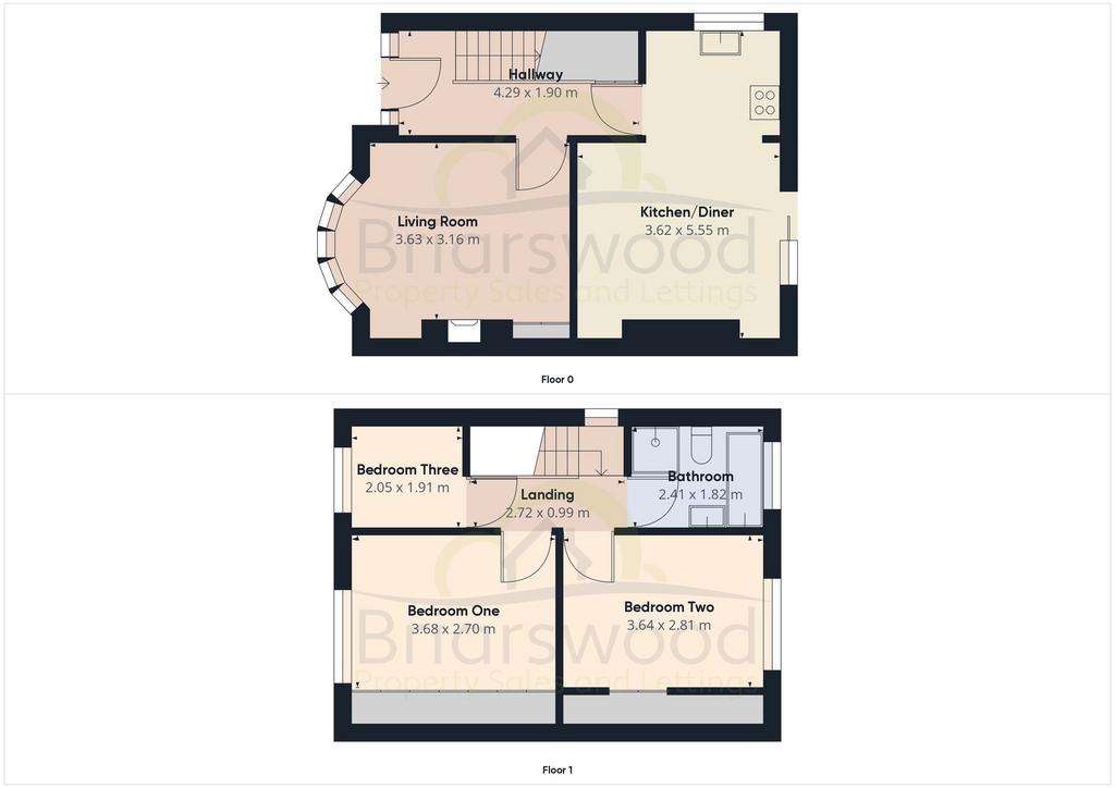 3 bedroom semi-detached house for sale - floorplan