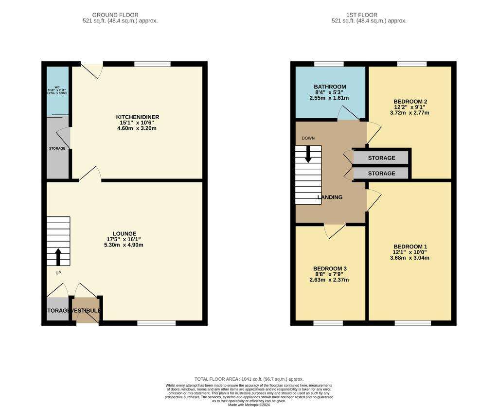 3 bedroom end of terrace house for sale - floorplan