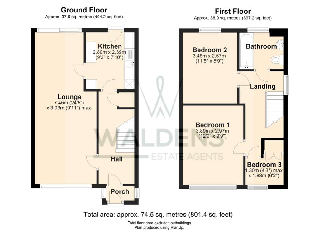 3 bedroom semi-detached house for sale - floorplan