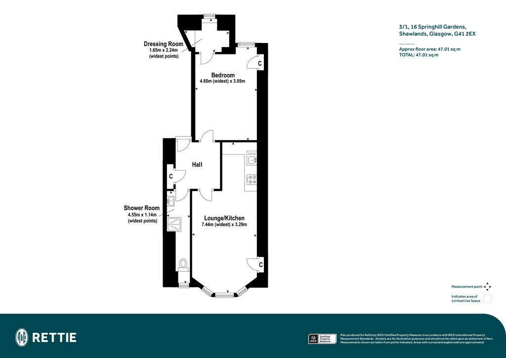 1 bedroom flat for sale - floorplan