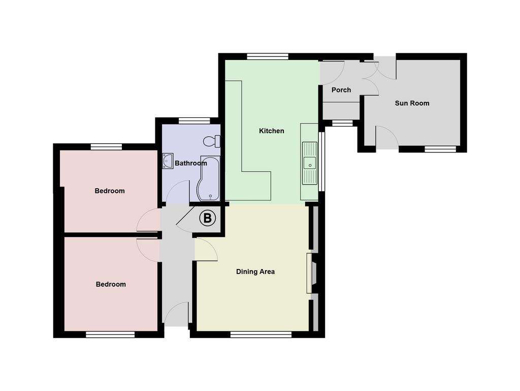 2 bedroom cottage for sale - floorplan