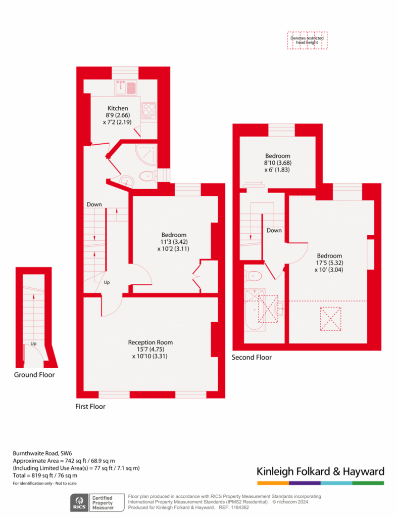 3 bedroom flat for sale - floorplan