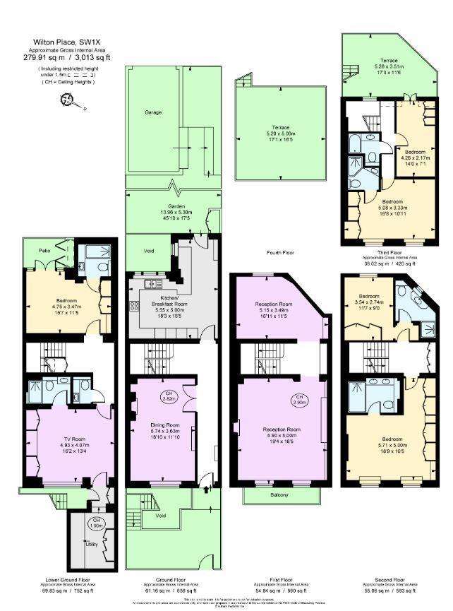 5 bedroom terraced house to rent - floorplan