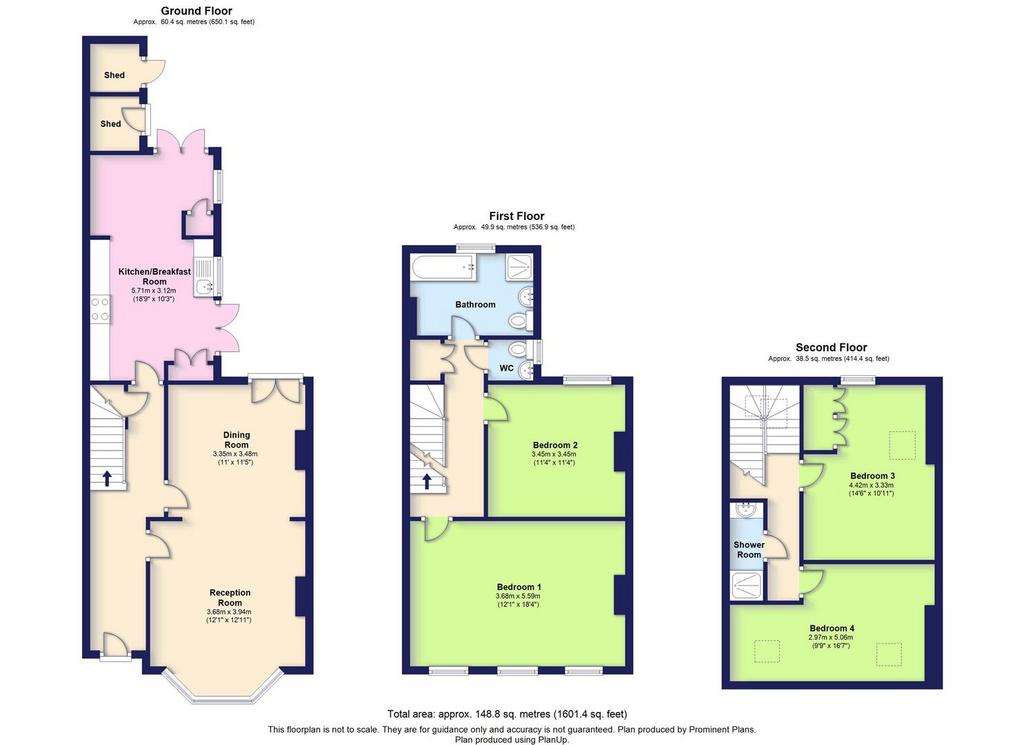 4 bedroom terraced house to rent - floorplan