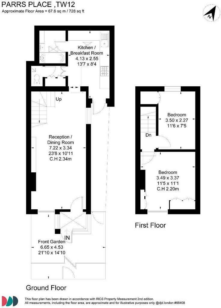 2 bedroom cottage for sale - floorplan