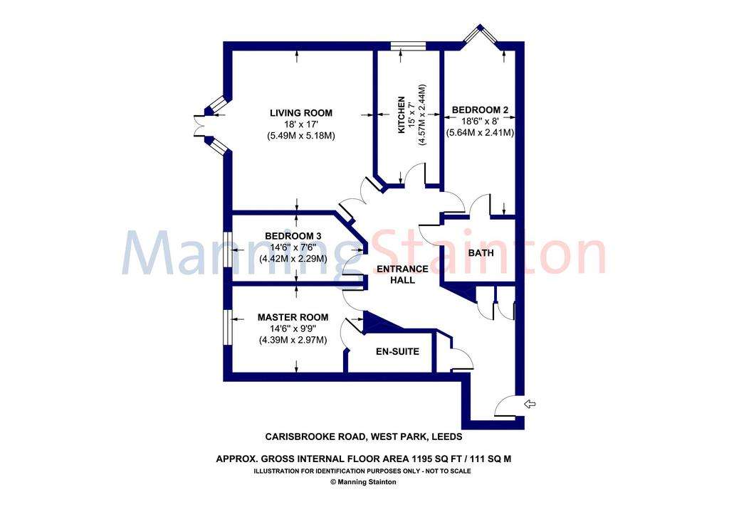 3 bedroom flat for sale - floorplan