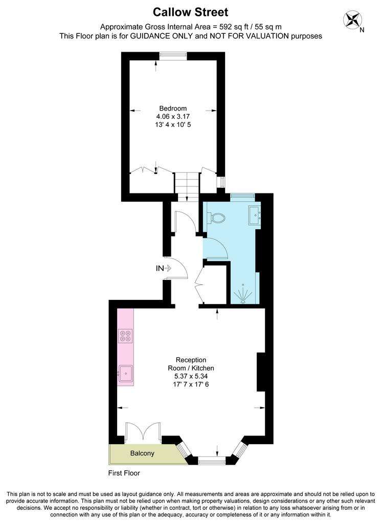 1 bedroom flat for sale - floorplan