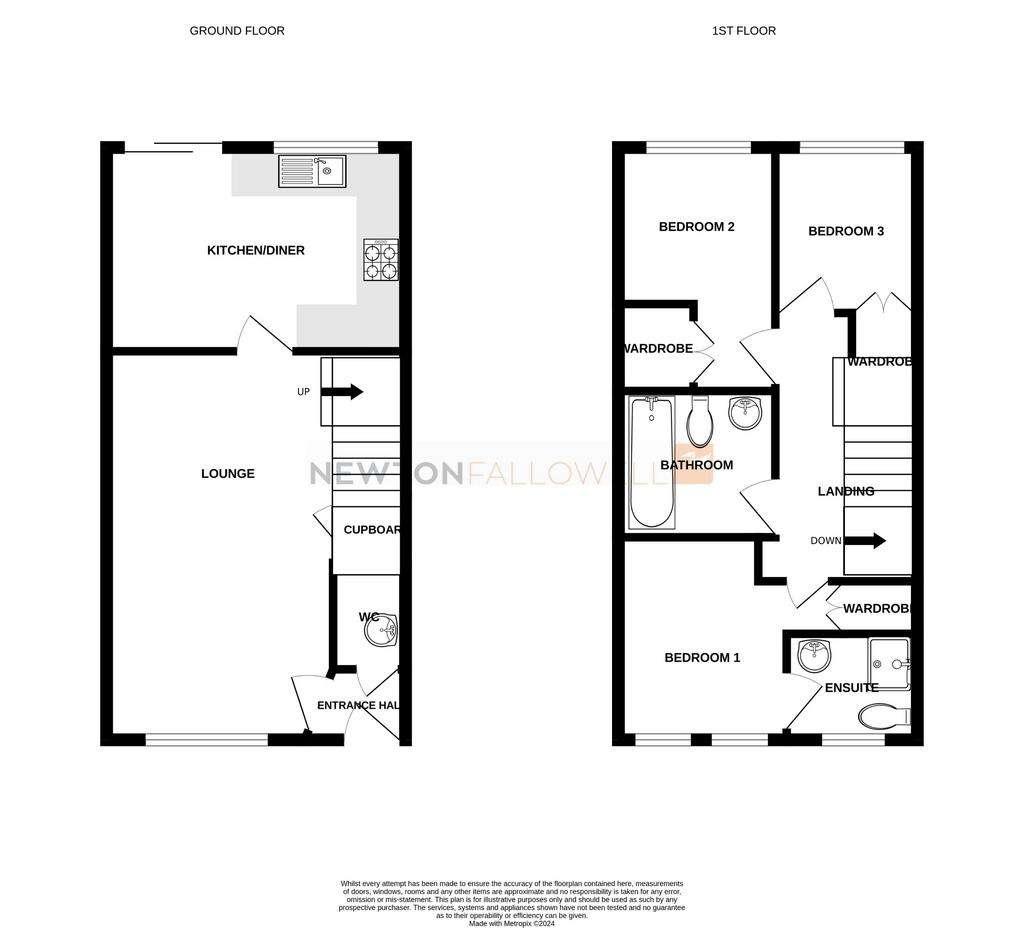 3 bedroom terraced house for sale - floorplan