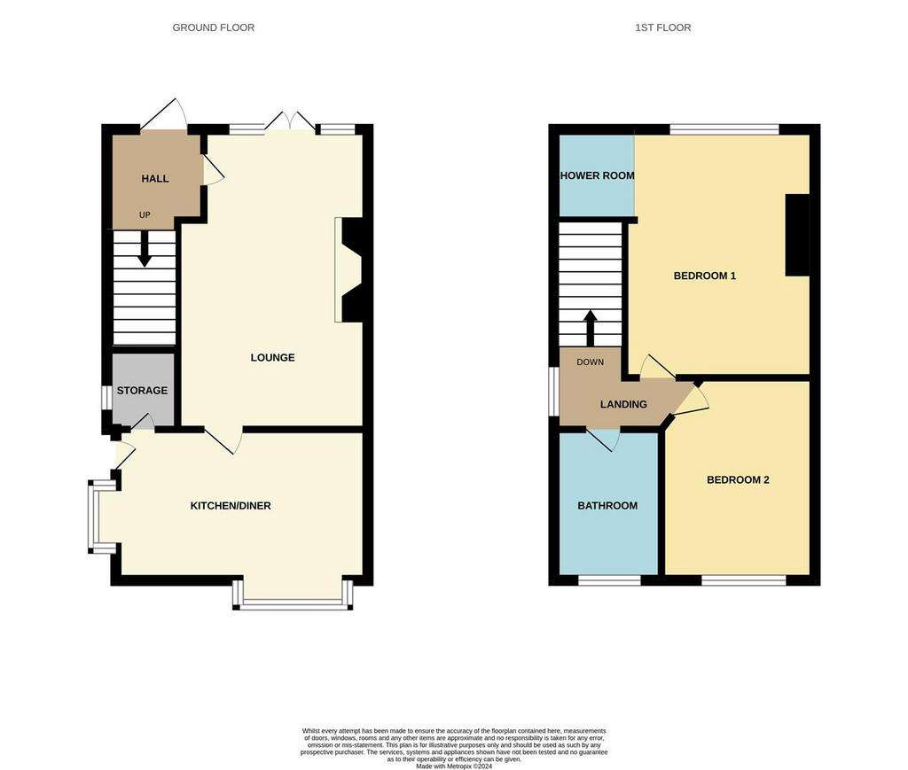 2 bedroom semi-detached house for sale - floorplan