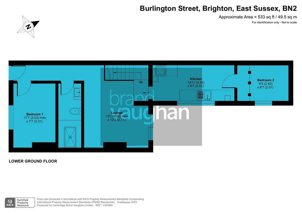 2 bedroom flat to rent - floorplan