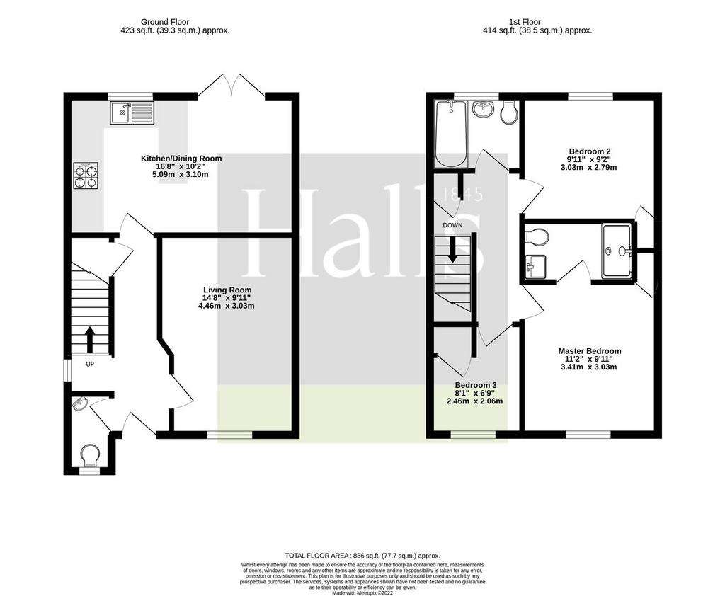 3 bedroom terraced house to rent - floorplan