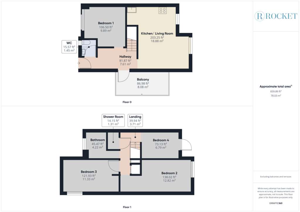 4 bedroom maisonette to rent - floorplan