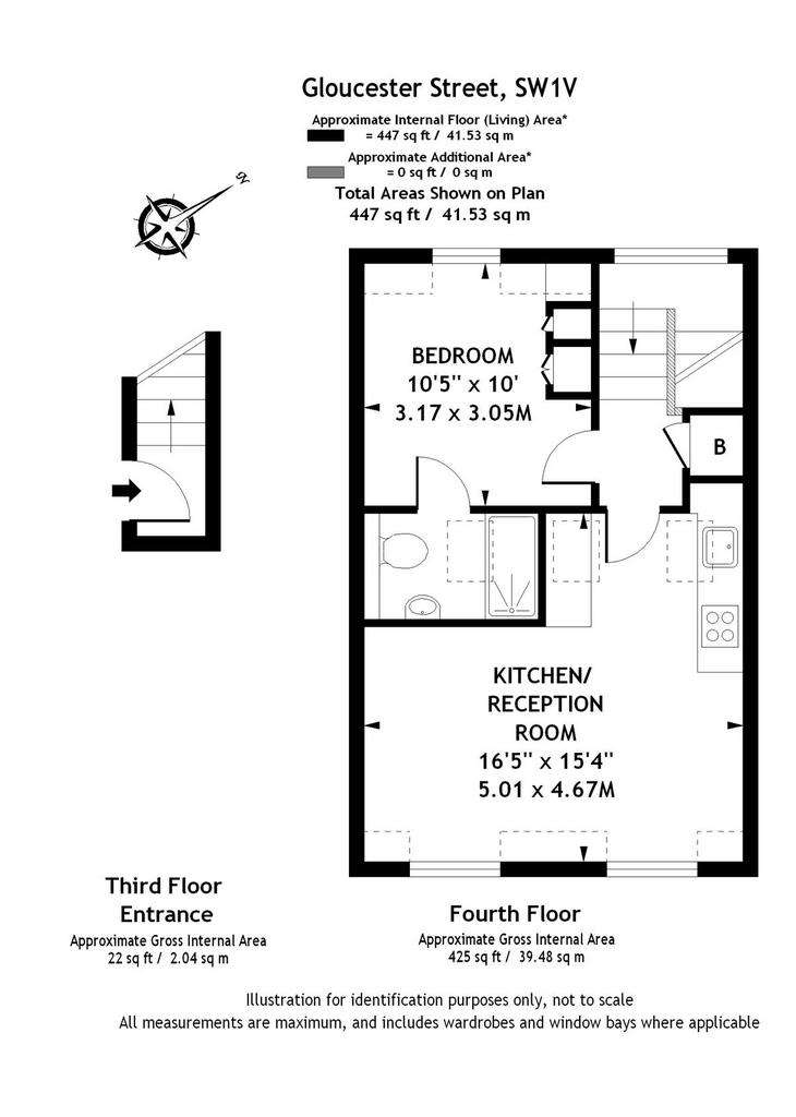 1 bedroom flat to rent - floorplan