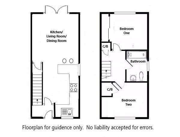 2 bedroom terraced house for sale - floorplan