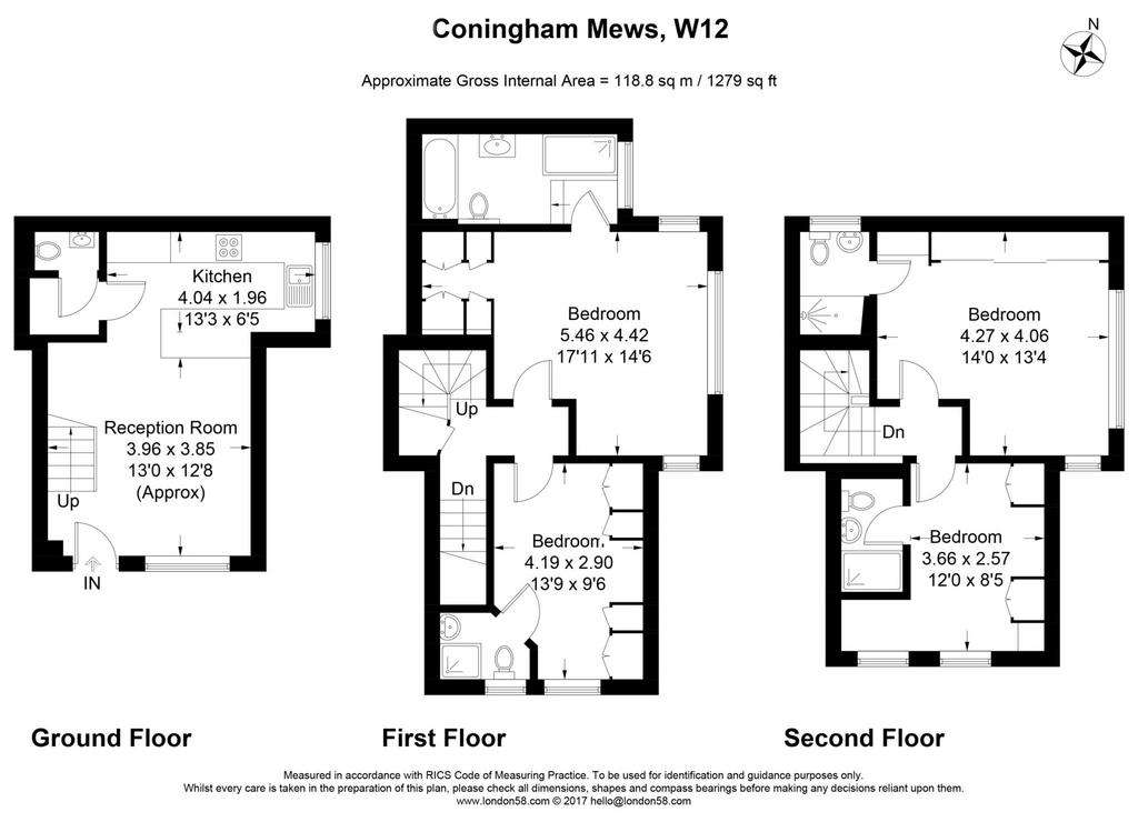 4 bedroom mews house to rent - floorplan