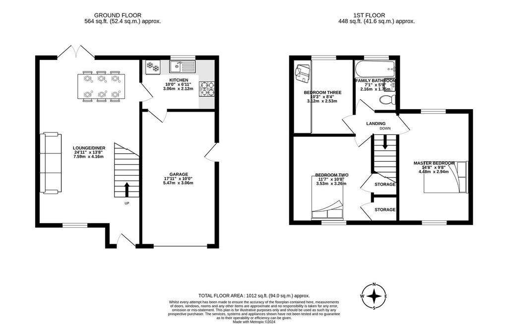 3 bedroom semi-detached house for sale - floorplan