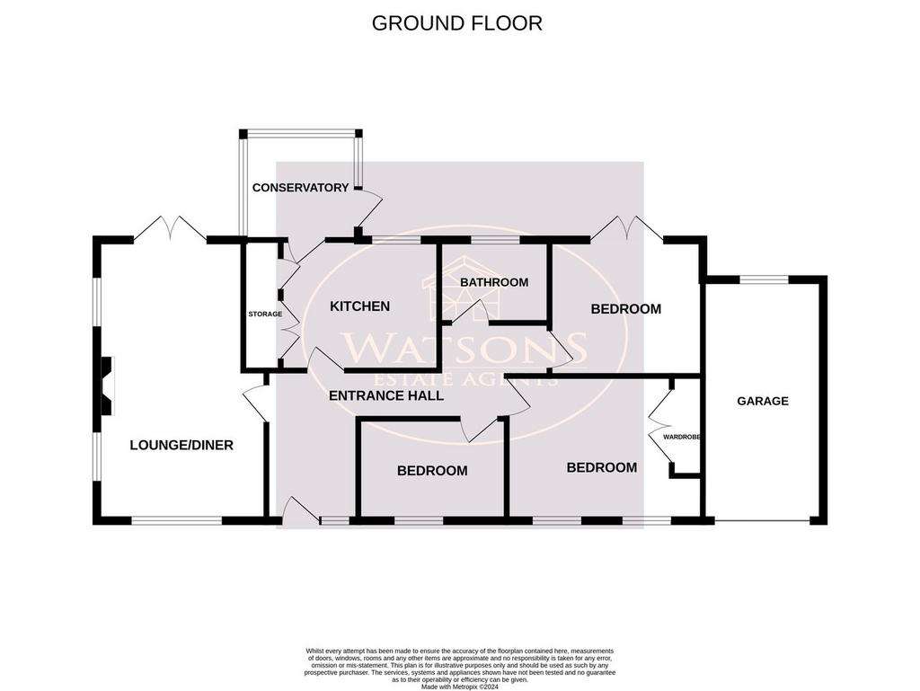 3 bedroom detached bungalow for sale - floorplan