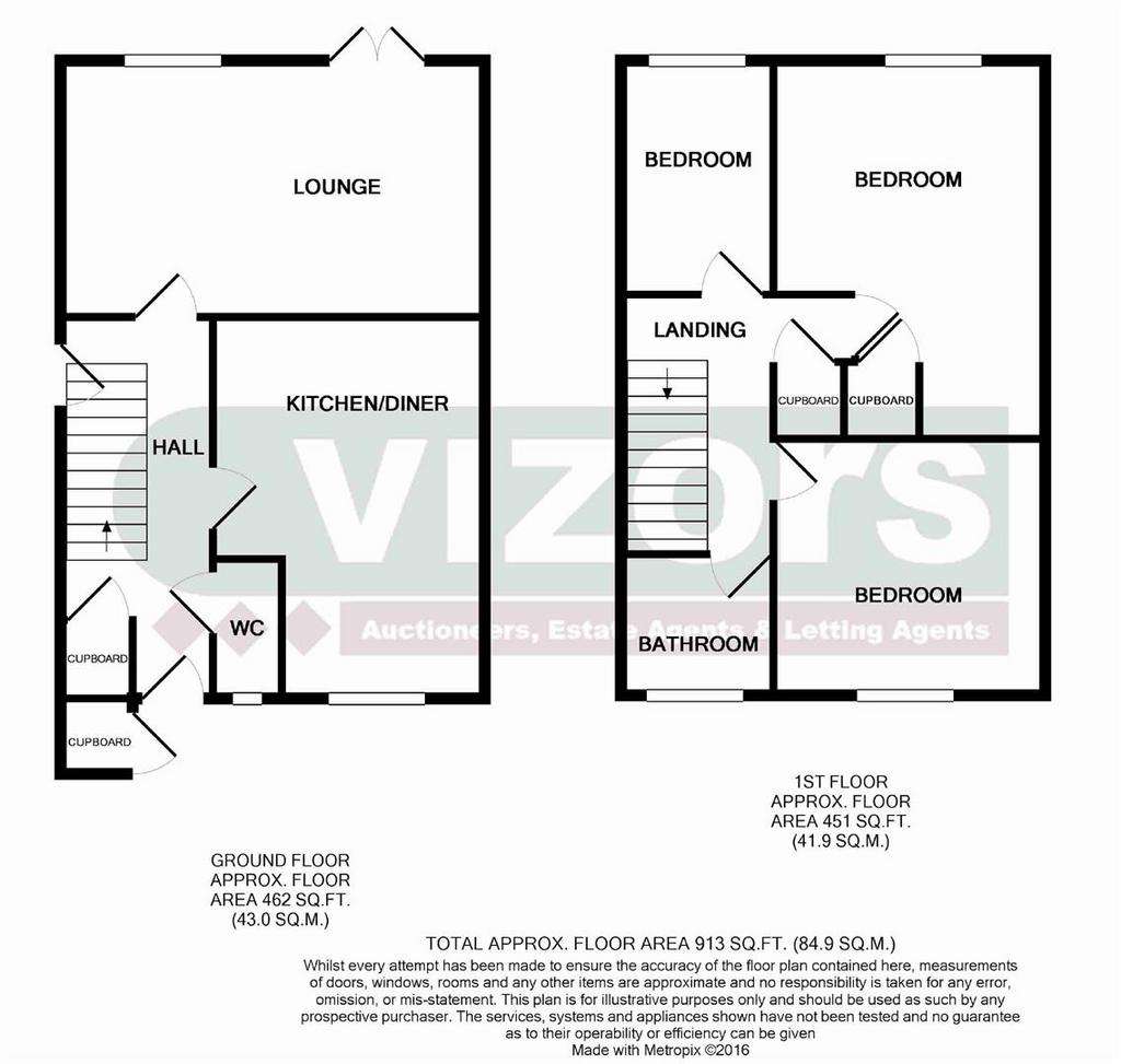 3 bedroom terraced house to rent - floorplan