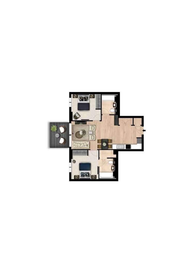 2 bedroom flat to rent - floorplan