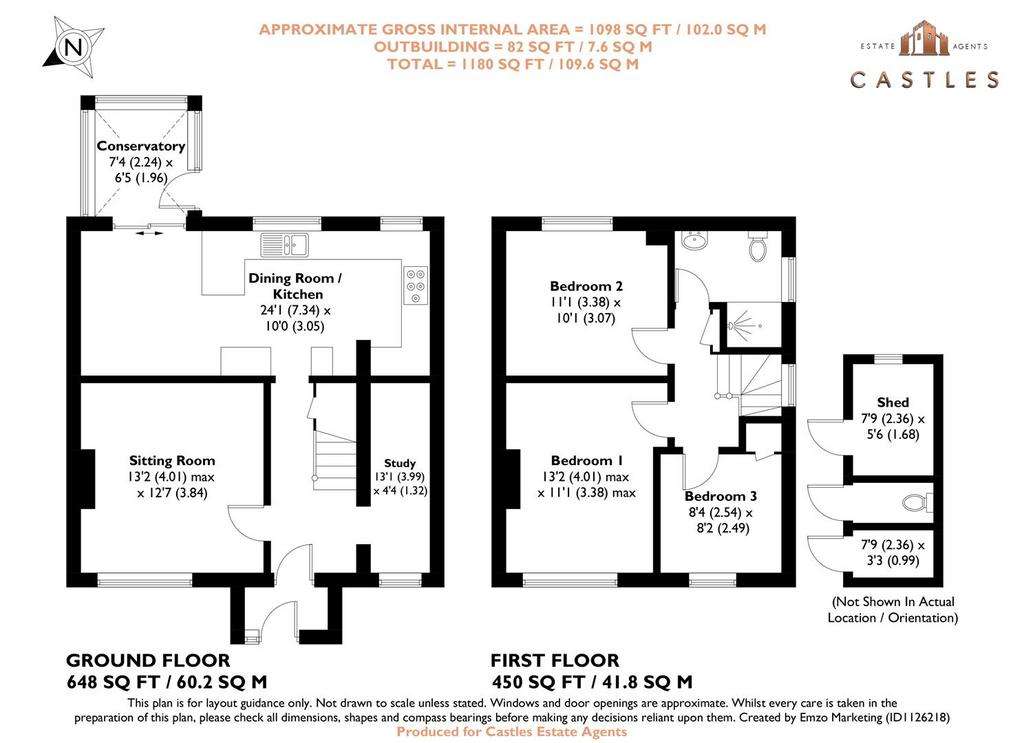 3 bedroom semi-detached house for sale - floorplan