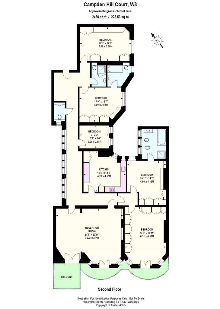 4 bedroom flat to rent - floorplan