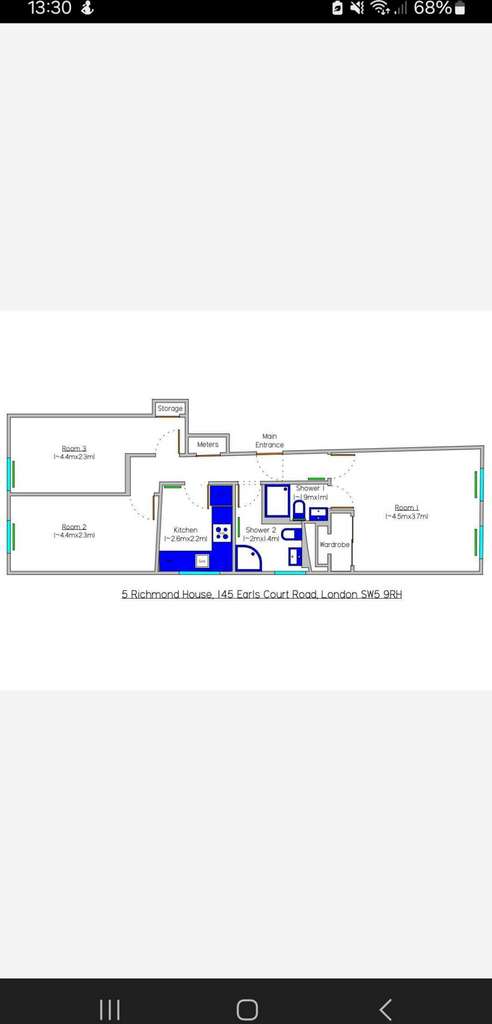 2 bedroom flat to rent - floorplan