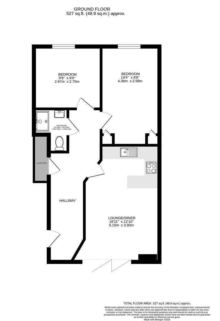 2 bedroom flat for sale - floorplan