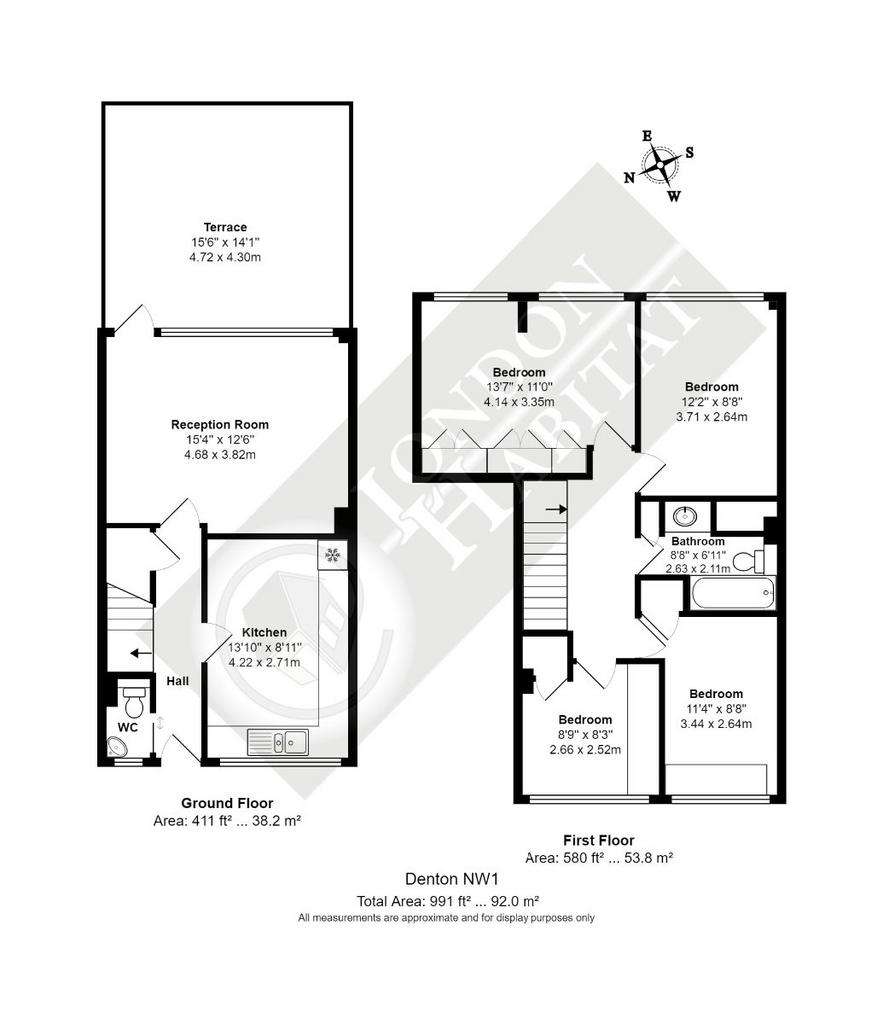 4 bedroom flat to rent - floorplan