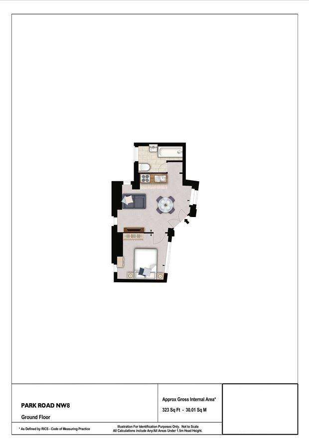 1 bedroom flat to rent - floorplan