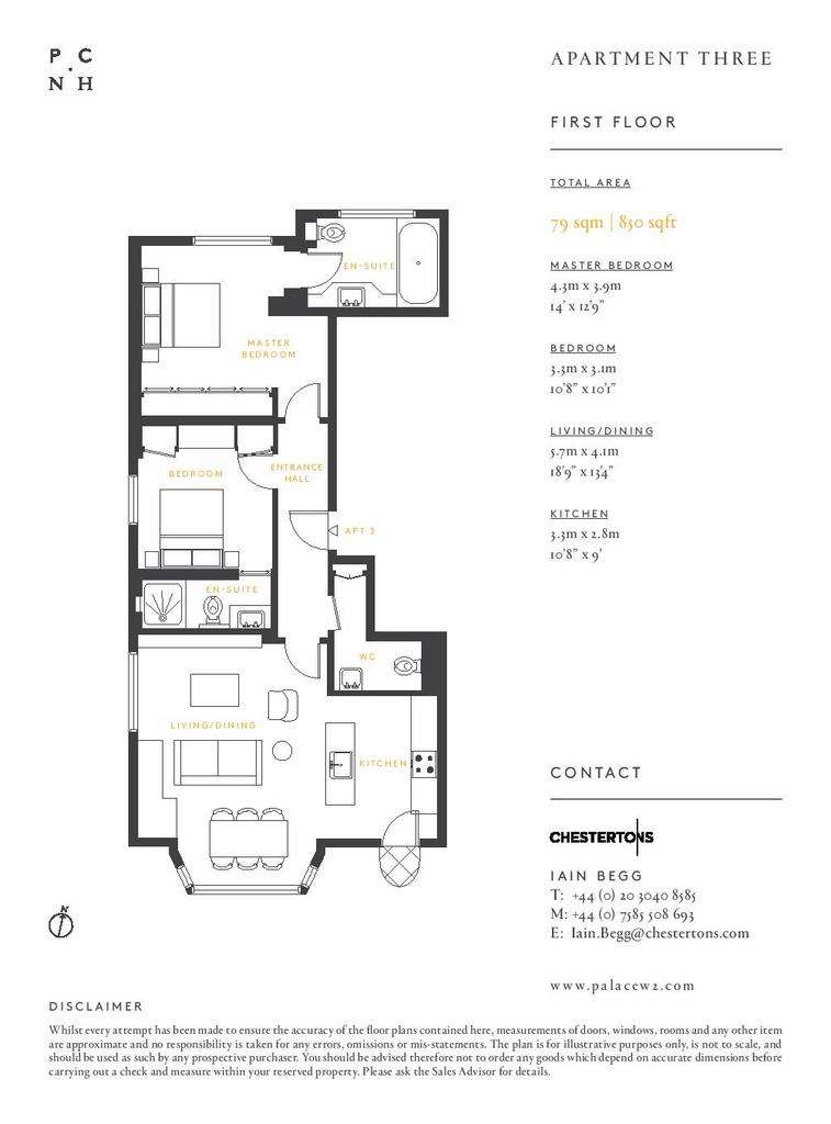 2 bedroom flat to rent - floorplan