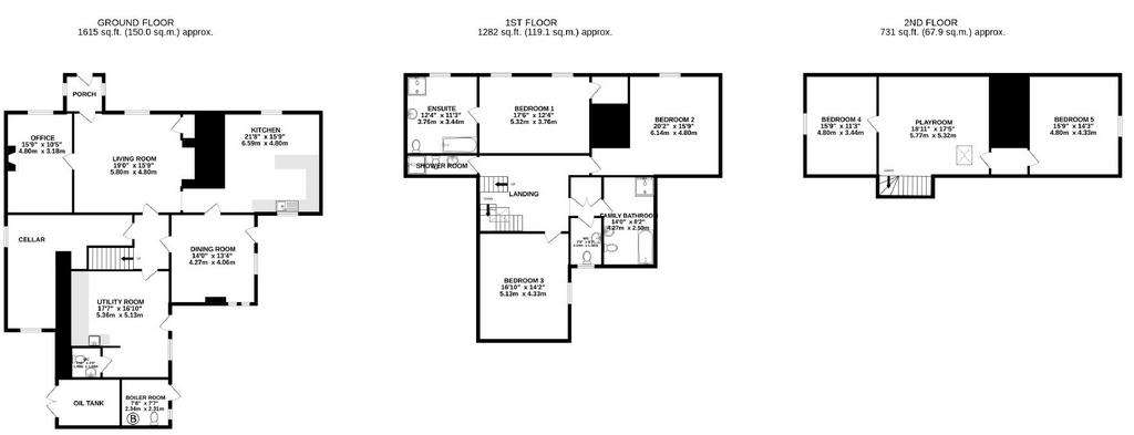 5 bedroom detached house to rent - floorplan