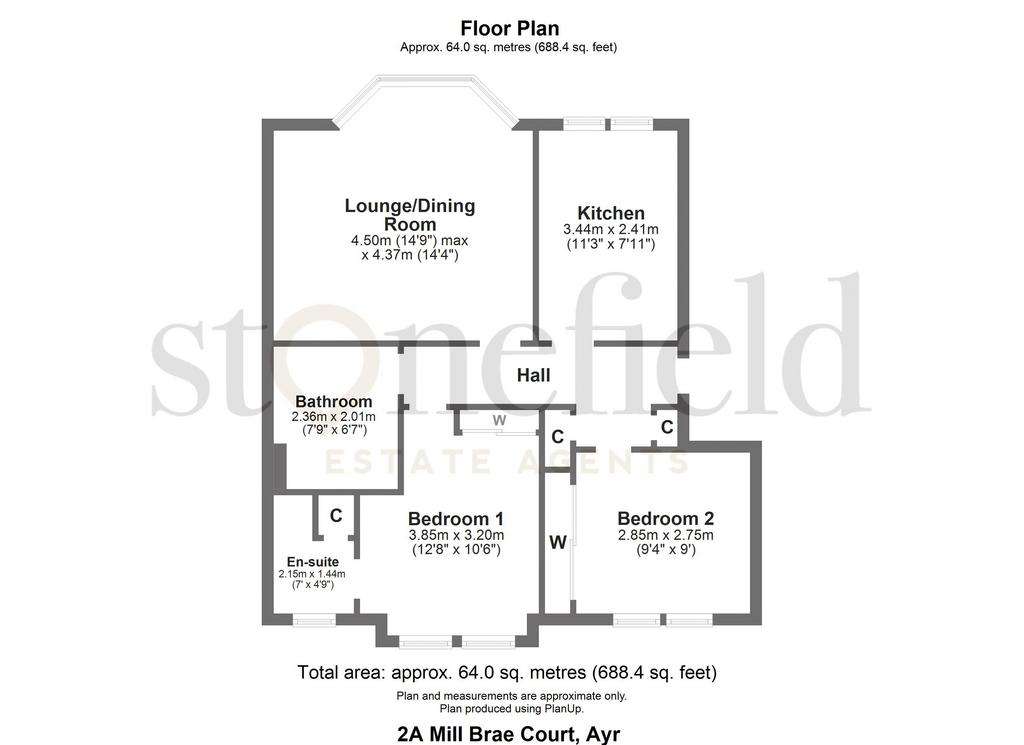 2 bedroom flat for sale - floorplan