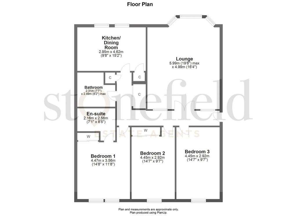 3 bedroom flat for sale - floorplan