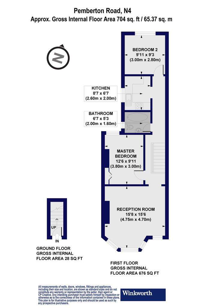 2 bedroom flat to rent - floorplan